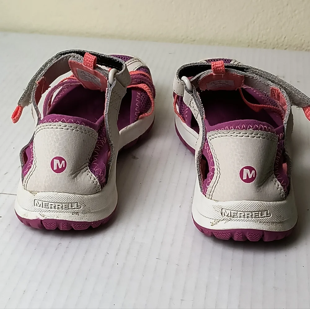 Merrell Dragonfly Sandal Little Girl 3M Purple and Pink Fisherman Water Shoes